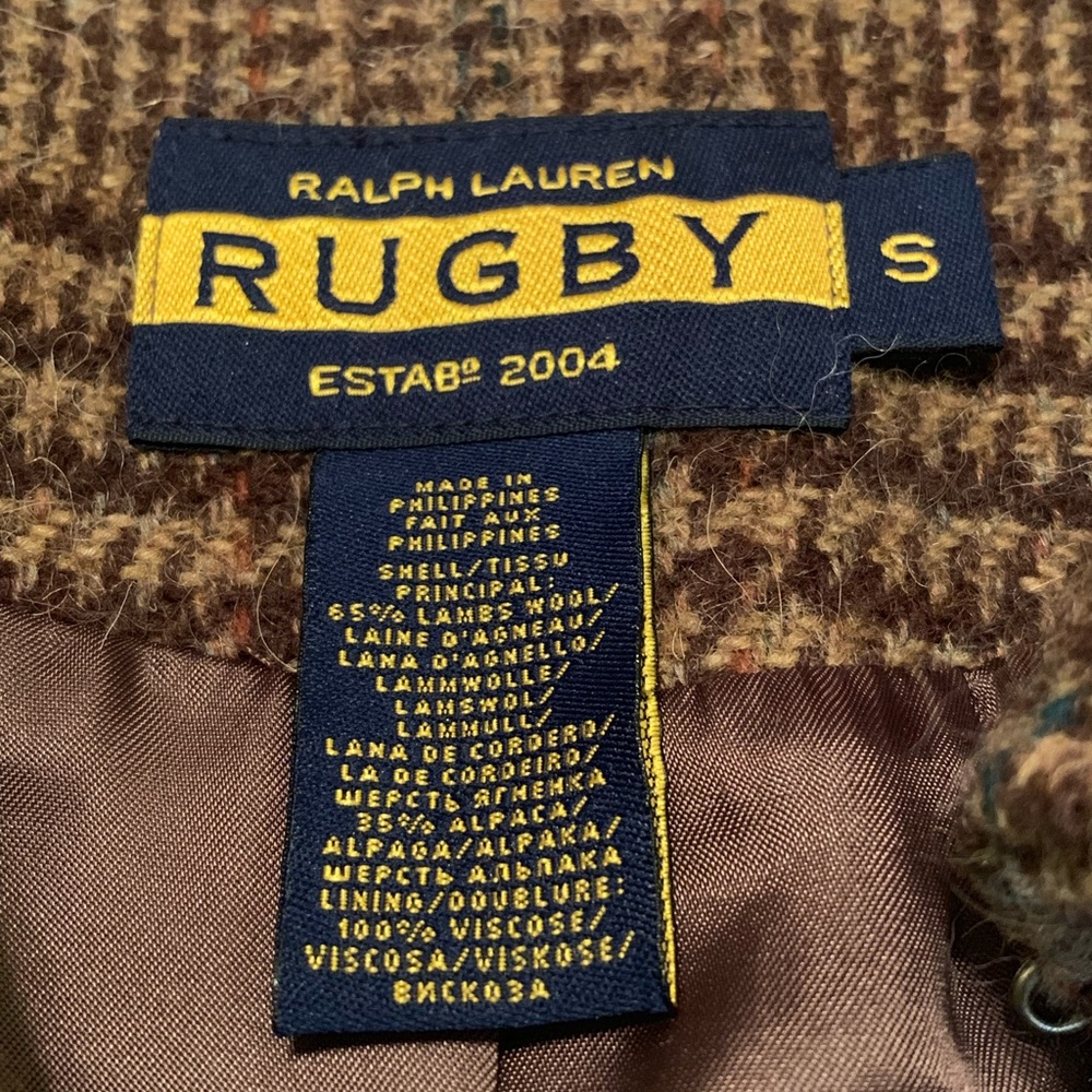 Ralph Lauren Rugby Sz Small DB Coat Wool & Alpaca - Picture 7 of 8